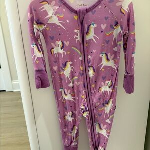 Little Sleepies Purple Unicorn Zip One-Piece Footie